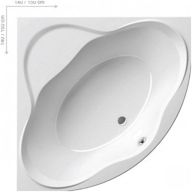 Ravak akrilinė kampinė vonia NewDay 150x150cm 1