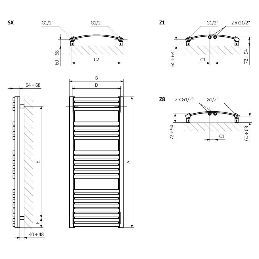 Rankšluosčių džiovintuvas Terma DEXTER 1760x500mm, dažytas 4 Rankšluosčių džiovintuvas Terma DEXTER 1760x500mm, dažytas 4