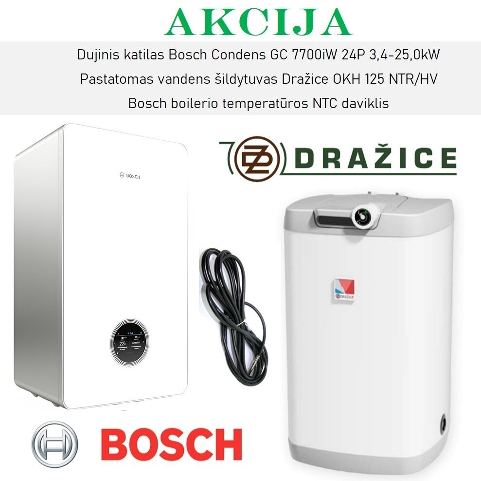 Akcijinis Bosch 7700iW ir Dražice šildymo įrangos komplektas