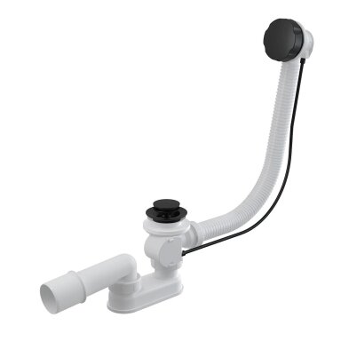 Alca automatinis vonios sifonas A55BLACK 800mm, juodas
