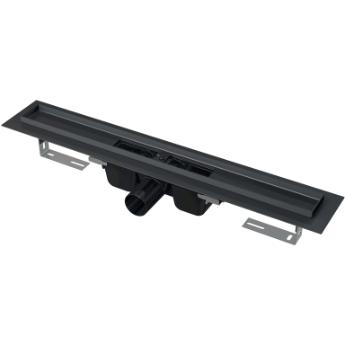 Dušo latakas Alca APZ1BLACK 650mm su juodomis matinėmis grotelėmis