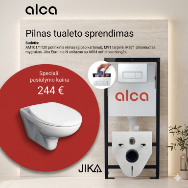 Alca potinkinis WC rėmas AM101 su mygtuku ir pakabinamu unitazu