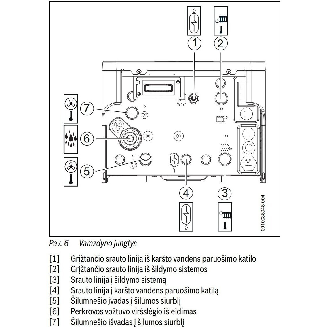 Bosch šilumos siurblio oras-vanduo vidinis blokas Compress 5800iAW 12 E 3