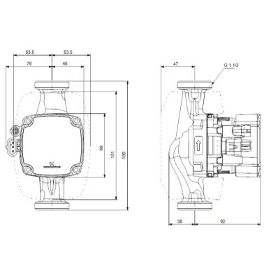 Cirkuliacinis siurblys Grundfos ALPHA2 GO 25-40 180mm 3 Cirkuliacinis siurblys Grundfos ALPHA2 GO 25-40 180mm 3