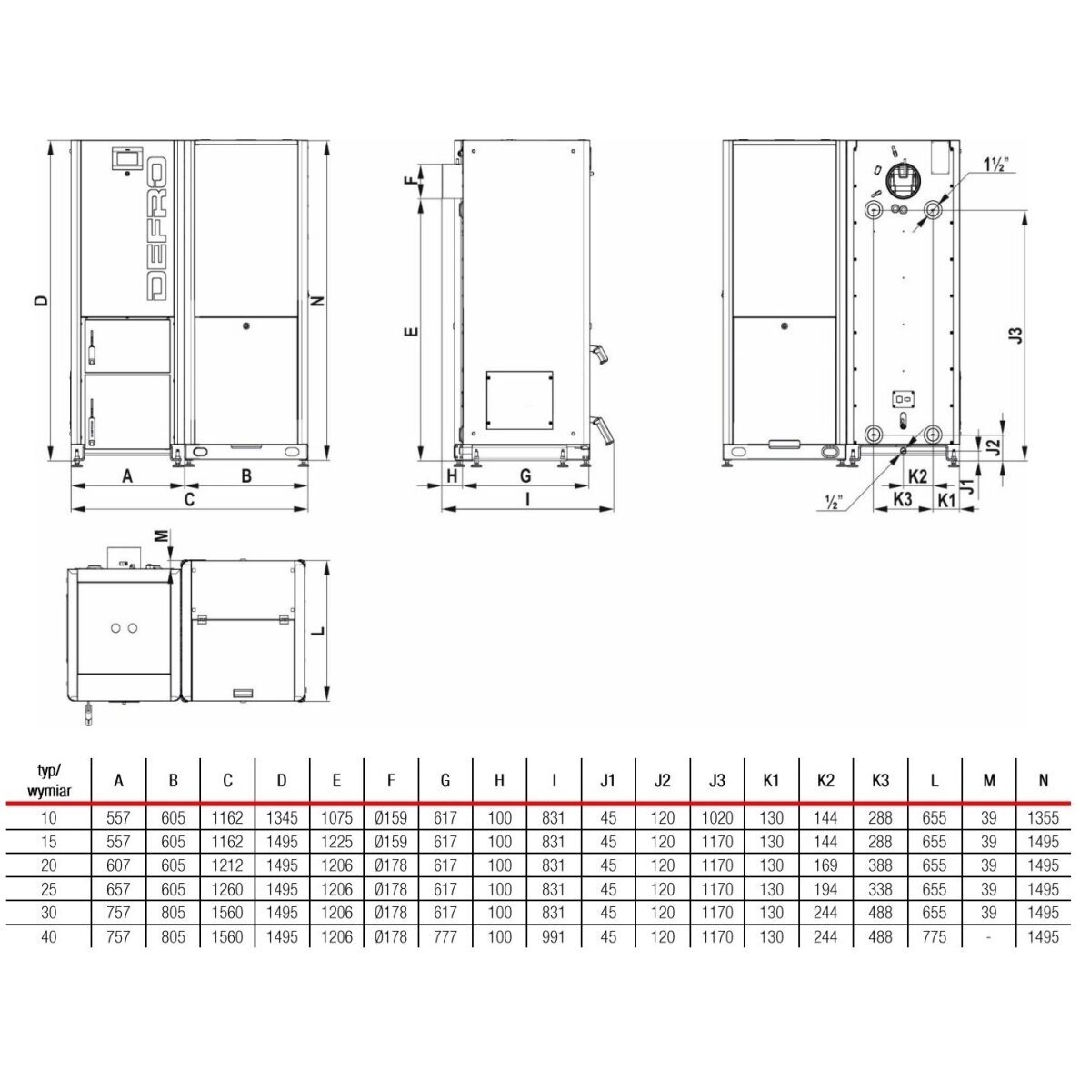 DEFRO granulinis katilas Gamma 15kW 3