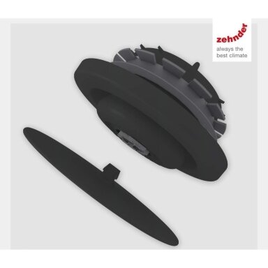 Difuzorius Zehnder Luna E125 Black, oro ištraukimui Difuzorius Zehnder Luna E125 Black, oro ištraukimui