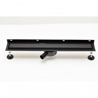 Dušo latakas "VLINE 360Pro L, Black" 900mm montavimui prie sienos 1 Dušo latakas "VLINE 360Pro L, Black" 900mm montavimui prie sienos 1