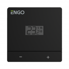 ENGO EASY laidinis, virštinkinis temperatūros reguliatorius, baterinis, juodas
