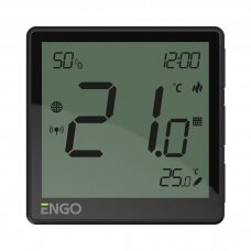 ENGO ONE internetinis, potinkinis temperatūros reguliatorius „ZigBee“, 230V, juodas