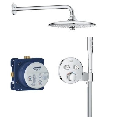 Grohe potinkinė dušo sistema Grohtherm SmartControl su galva Euphoria 260 34867000