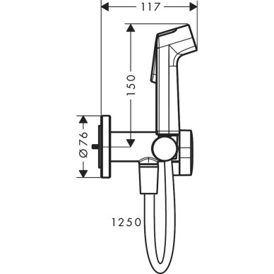 Hansgrohe Bidette S higieninis WC maišytuvas 29232340 1