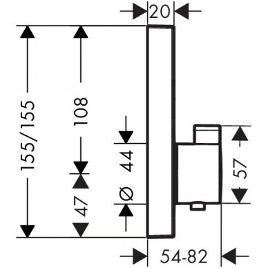 Hansgrohe Select virštinkinė dalis termostatiniam maišytuvui 2-jų funkcijų 15763000 3