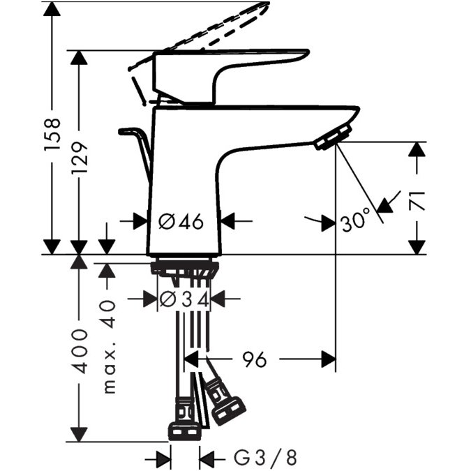Hansgrohe maišytuvas praustuvui Talis E 80 1