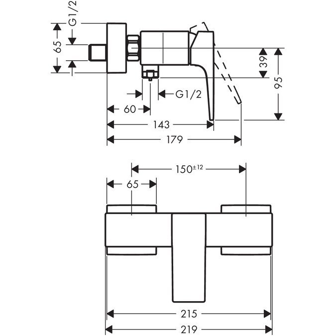 Hansgrohe maišytuvas dušui Metropol 32560000 1 Hansgrohe maišytuvas dušui Metropol 32560000 1