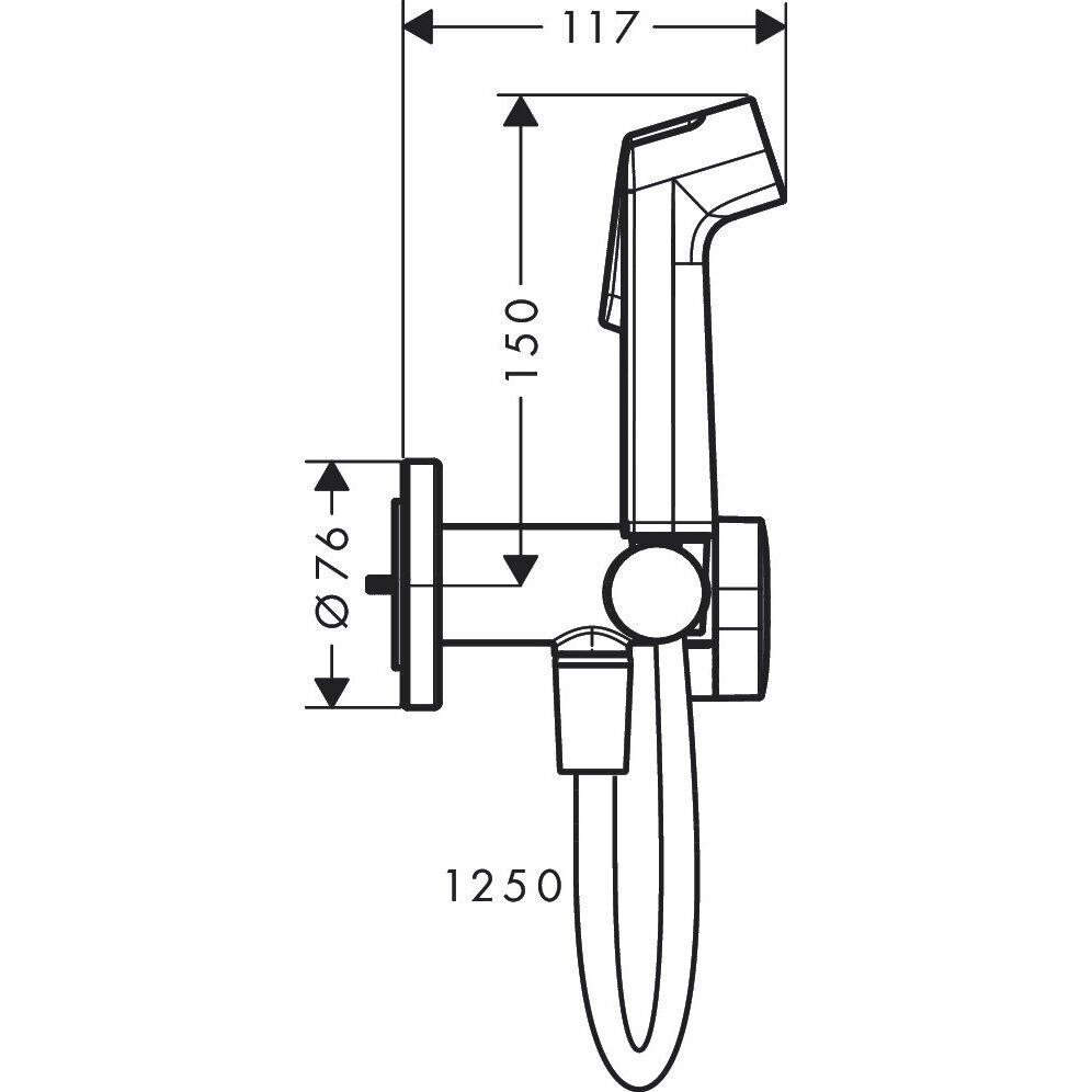Hansgrohe Bidette S higieninis WC maišytuvas 29232340 1 Hansgrohe Bidette S higieninis WC maišytuvas 29232340 1