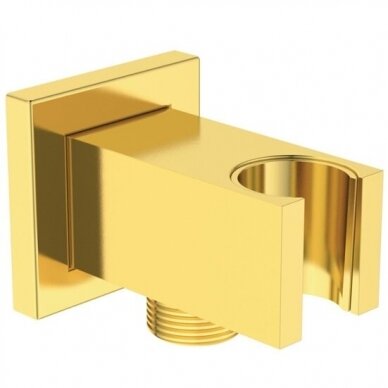 Ideal Standard sieninis dušo laikiklis su išvadu BC771A2, aukso spalvos