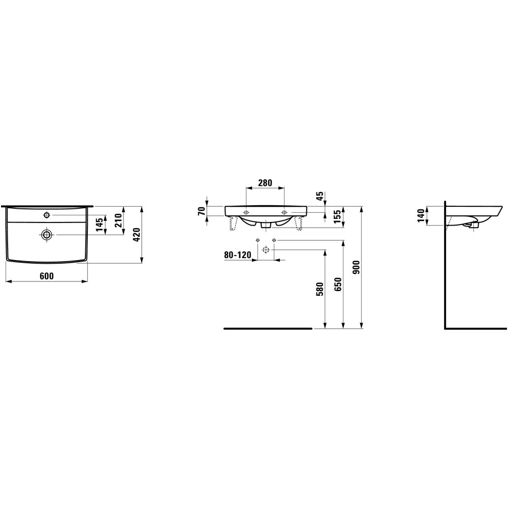 Laufen PRO Nordic praustuvas 60x42cm 810956 2