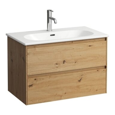 Laufen LUA praustuvo ir spintelės komplektas: 800 mm plonas praustuvas su 2 stalčių spintele Laufen LUA praustuvo ir spintelės komplektas: 800 mm plonas praustuvas su 2 stalčių spintele