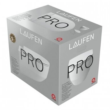 Laufen PRO pakabinamas unitazas Rimless su plonu lėtai nusileidžiančiu dangčiu