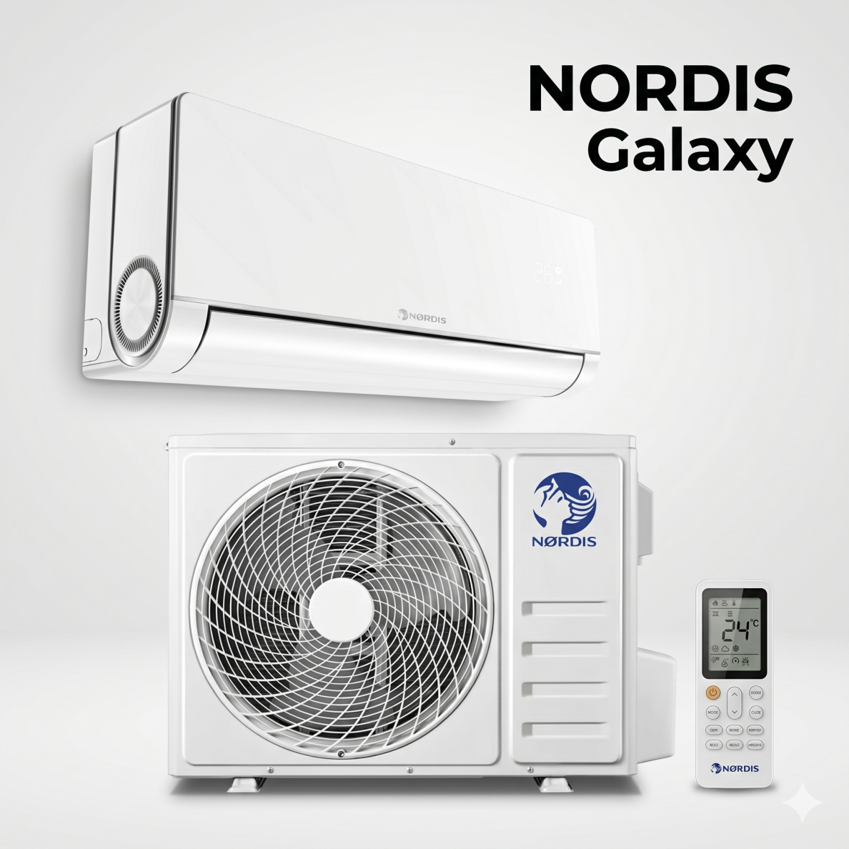 NORDIS oro kondicionierius Galaxy 2,72/3,55 kW su WiFi NORDIS oro kondicionierius Galaxy 2,72/3,55 kW su WiFi
