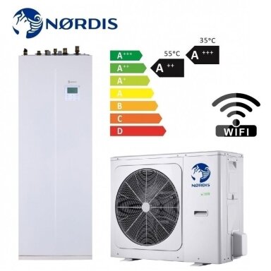 Nordis šilumos siurblys OPTIMUS PRO Split All-in-One 10,00 kW