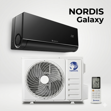 NORDIS oro kondicionierius Galaxy Black 2,72/3,55 kW su WiFi NORDIS oro kondicionierius Galaxy Black 2,72/3,55 kW su WiFi