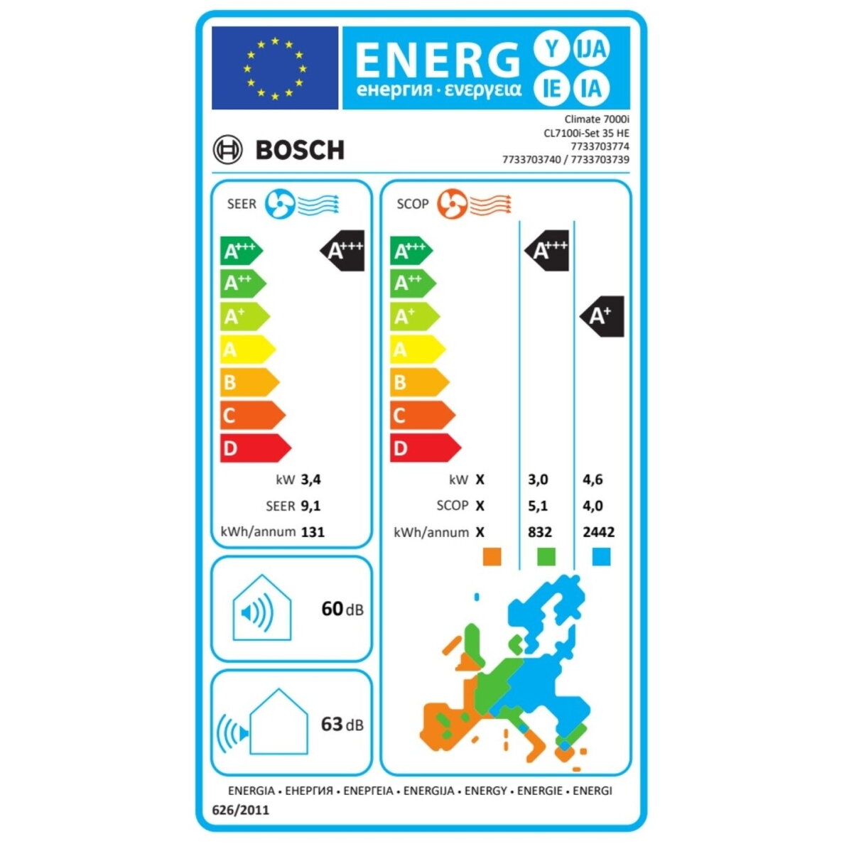 Oras-oras šilumos siurblys Bosch Climate 7100i 3,5/4,0kW 3 Oras-oras šilumos siurblys Bosch Climate 7100i 3,5/4,0kW 3