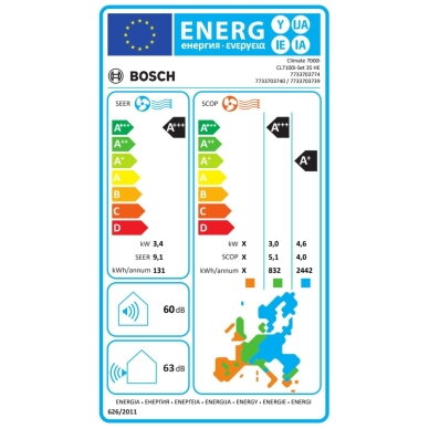 Oras-oras šilumos siurblys Bosch Climate 7100i 3,5/4,0kW 3 Oras-oras šilumos siurblys Bosch Climate 7100i 3,5/4,0kW 3