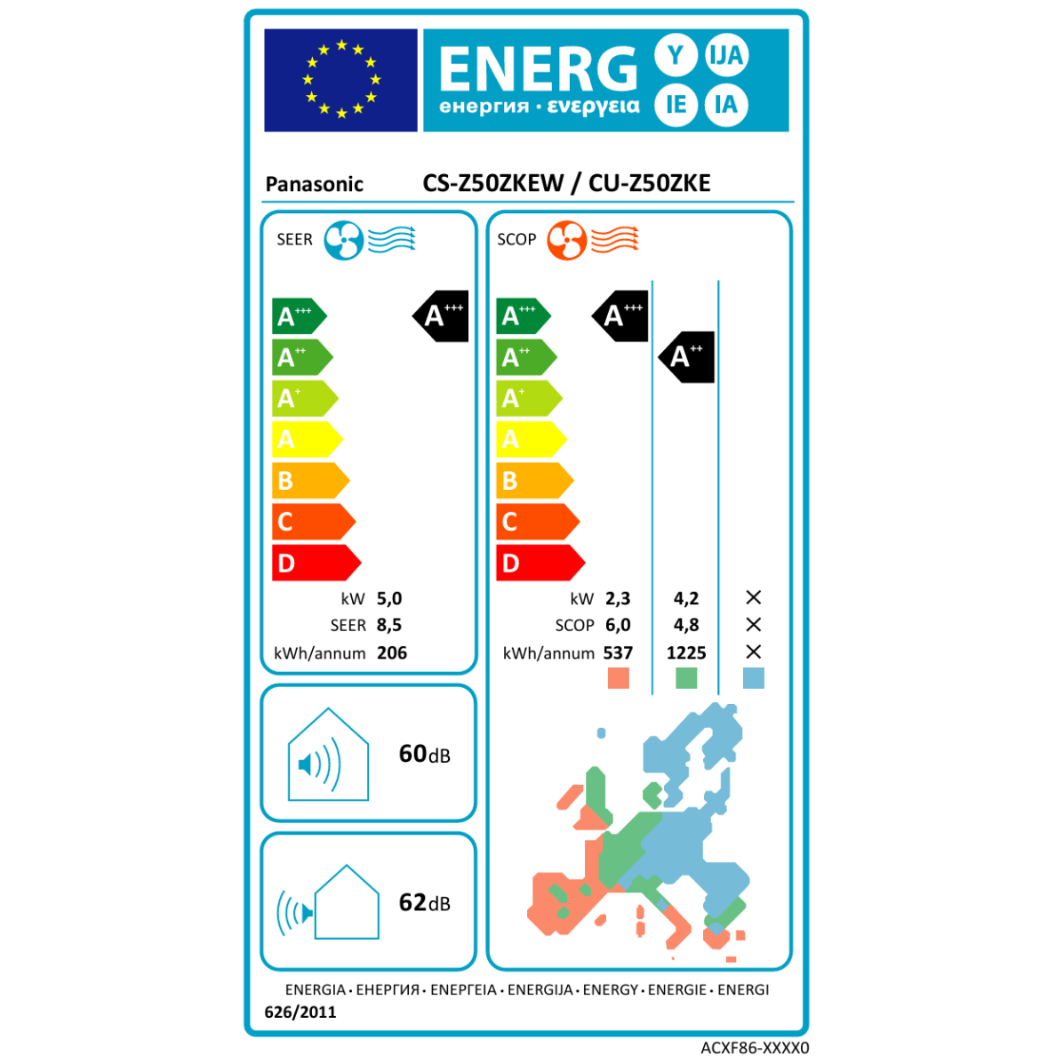 Panasonic oro kondicionierius Etherea Z50CKE 5,0/5,8kW 3
