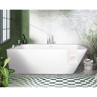 PAA akmens masės vonia QUADRO CORNER D 1600x750 mm