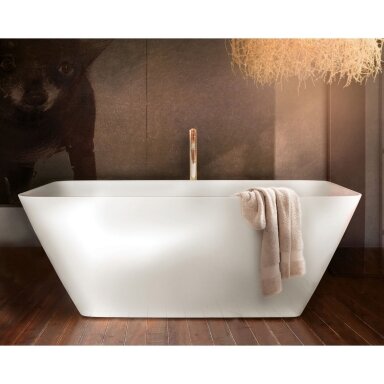 PAA akmens masės vonia QUADRO 1590x750 mm
