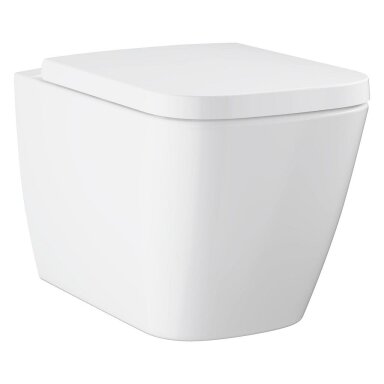 Pakabinamas unitazas Grohe BauEdge Ceramic su lėtai nusileidžiančiu dangčiu 106740SH00