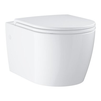 Pakabinamas unitazas Grohe Bau Ceramic su lėtai nusileidžiančiu dangčiu 103860SH00 Pakabinamas unitazas Grohe Bau Ceramic su lėtai nusileidžiančiu dangčiu 103860SH00