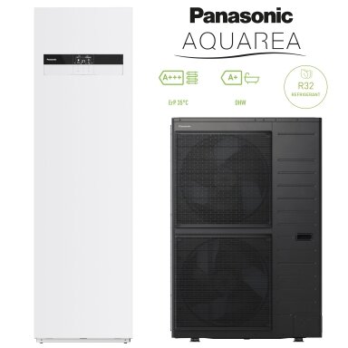 Panasonic Aquarea T-CAP šilumos siurblys All-in-One 12kW R32 Panasonic Aquarea T-CAP šilumos siurblys All-in-One 12kW R32