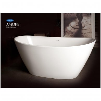 PAA akmens masės vonia AMORE 1600x850mm 1