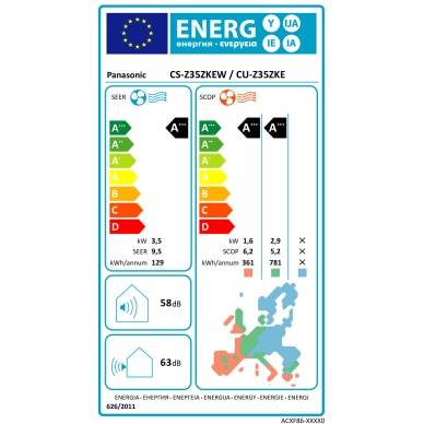 Panasonic oro kondicionierius Etherea XZ35CKE 3,5/4,0kW 3
