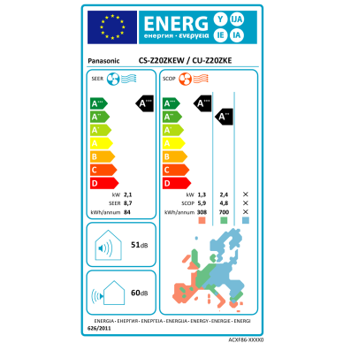 Panasonic oro kondicionierius Etherea Z20CKE 2,05/2,8kW 3 Panasonic oro kondicionierius Etherea Z20CKE 2,05/2,8kW 3
