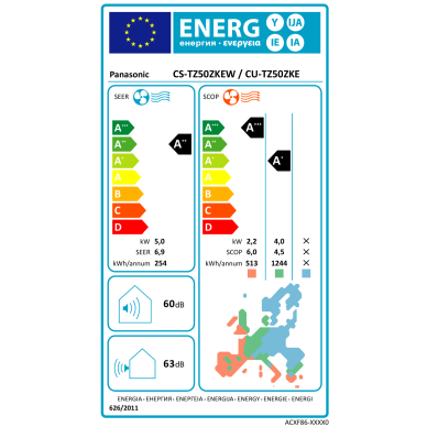 Panasonic oro kondicionierius TZ50CKE 5,0/5,8kW 4 Panasonic oro kondicionierius TZ50CKE 5,0/5,8kW 4
