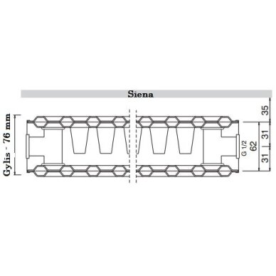 Plieninis renovacinis radiatorius HM 21K-550-1000 1 Plieninis renovacinis radiatorius HM 21K-550-1000 1