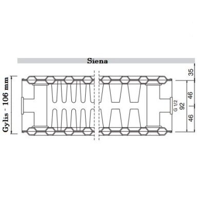 Plieninis renovacinis radiatorius HM 22K-550-1000 1 Plieninis renovacinis radiatorius HM 22K-550-1000 1