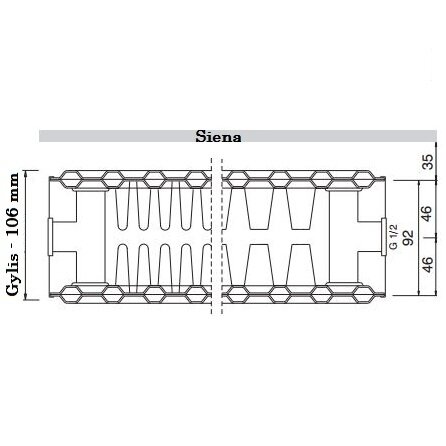 Plieninis renovacinis radiatorius HM 22K-550-700 1 Plieninis renovacinis radiatorius HM 22K-550-700 1