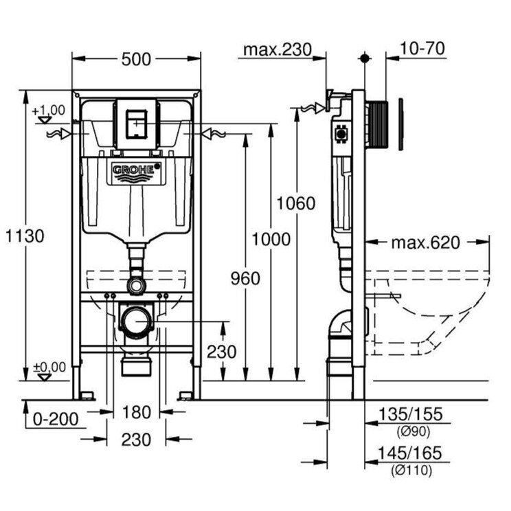 Potinkinis WC rėmas Grohe Solido 3-in-1 38811KF0 1