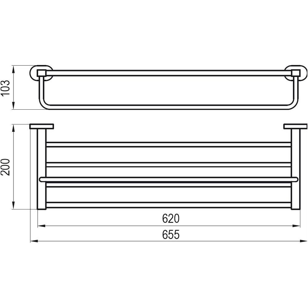 Ravak Chrome rankšluosčių lentynėlė su laikikliu CR 330.00 1