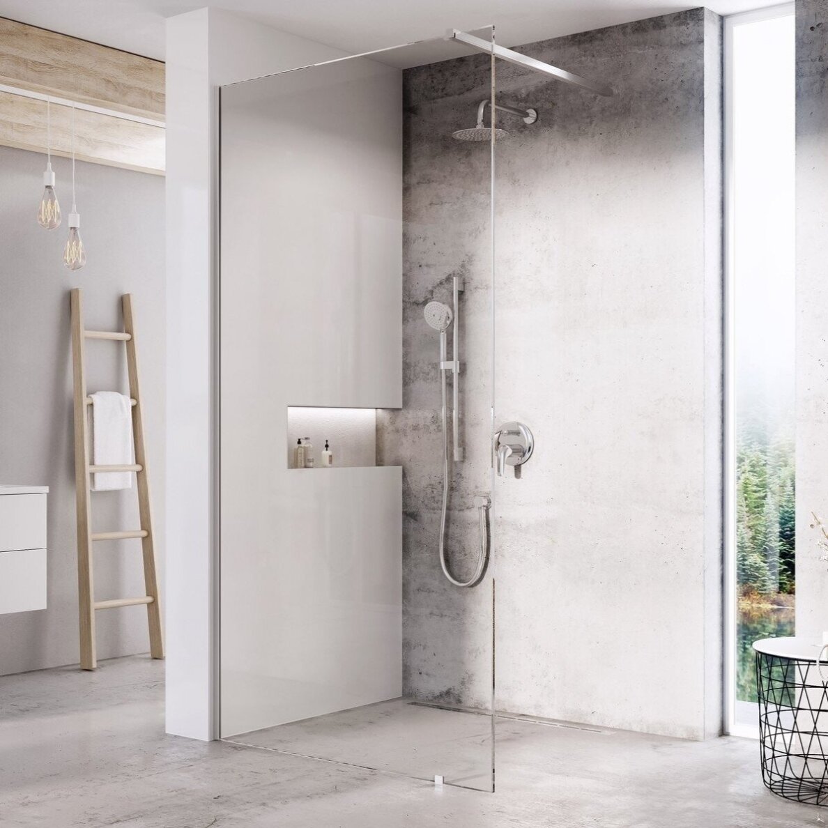Ravak dušo sienelė Walk-In Wall 60cm, Chromas