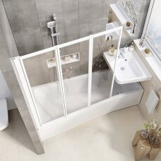 Ravak vonios sienelė VS3 130cm balta+stiklas Transparent