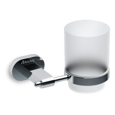 Ravak Chrome laikiklis su stikline (matinis stiklas) CR 210.00
