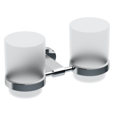 Ravak Chrome laikiklis su dviejomis stiklinėmis (matinis stiklas) CR 220.00 Ravak Chrome laikiklis su dviejomis stiklinėmis (matinis stiklas) CR 220.00