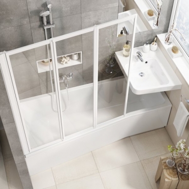 Ravak asimetrinė akrilinė vonia BeHappy II 150x75cm