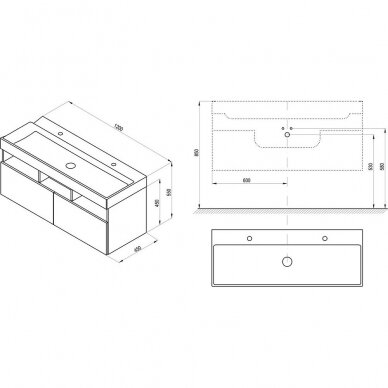 Ravak spintelė po praustuvu Natural 1200mm 2 Ravak spintelė po praustuvu Natural 1200mm 2