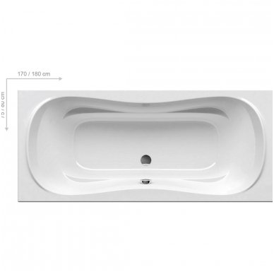 Ravak stačiakampė akrilinė vonia Campanula II 180x80cm 1